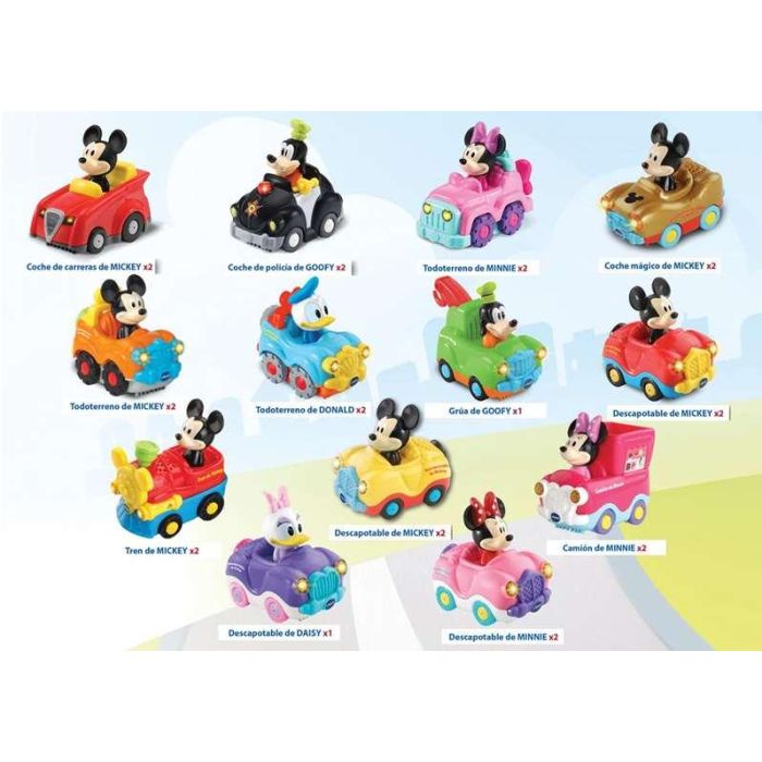 Vtech Tut Tut Bólidos Disney: Vehículo Mickey y Amigos con Luces y Sonidos, Edad 1-5 Años, Surtido, Pilas AAA Incluidas 5