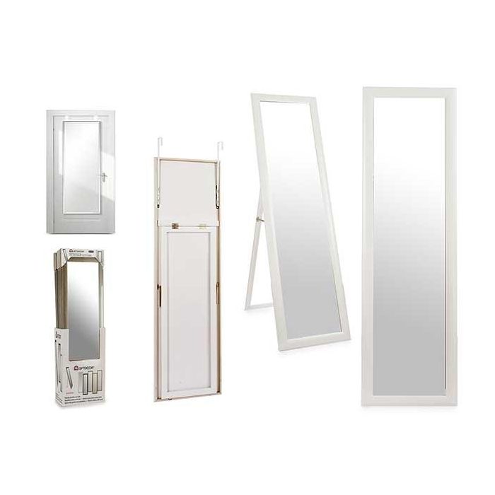 Giftdecor Espejo de Pared y de Pie 30x120 cm Blanco de Cristal y Madera (6 Unidades) Giftdecor Espejo de Pared y de Pie 30x120 cm Blanco de Cristal y Madera (6 Unidades)