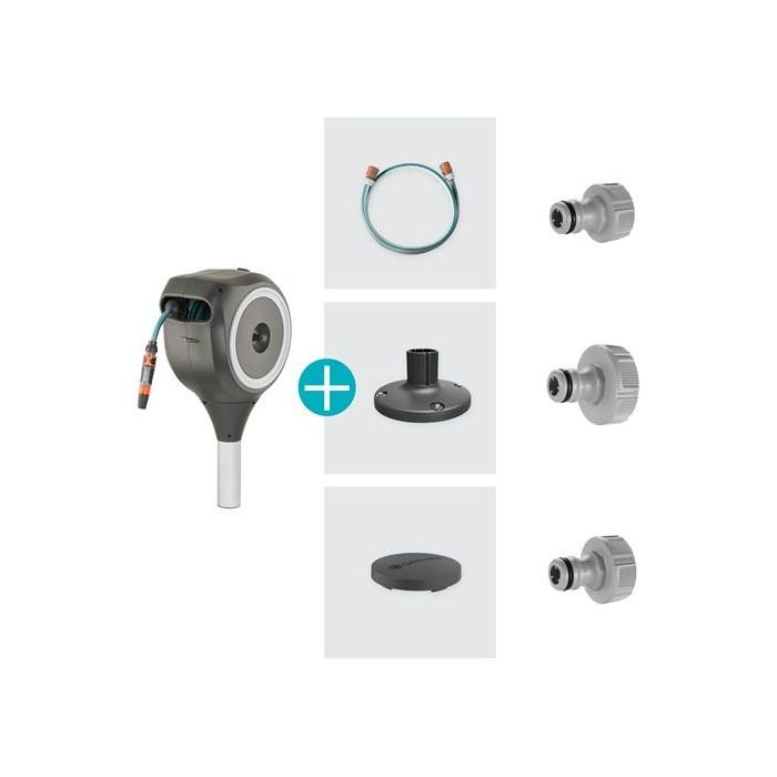 Gardena 18607-20 Caja Manguera Terrassen-Schlauchbox RollUp S (Blanco) 15 m Negro Manguera Flexible Resistente a Heladas Boquilla Incluida 2 Gardena 18607-20 Caja Manguera Terrassen-Schlauchbox RollUp S (Blanco) 15 m Negro Manguera Flexible Resistente a Heladas Boquilla Incluida 2