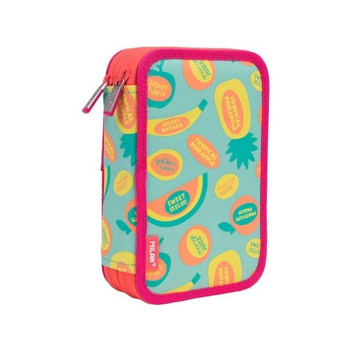 Milan Plumier 2 Pisos Con Contenido Serie Especial Frutikis Verde-Naranja Milan Plumier 2 Pisos Con Contenido Serie Especial Frutikis Verde-Naranja