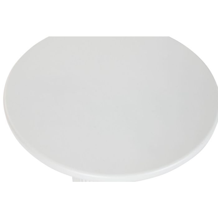 DKD Home Decor Mesa Auxiliar Cuadrada Moderna de Metal Blanco para Salón o Dormitorio - Desmontable, 75x75x40 cm 2 DKD Home Decor Mesa Auxiliar Cuadrada Moderna de Metal Blanco para Salón o Dormitorio - Desmontable, 75x75x40 cm 2