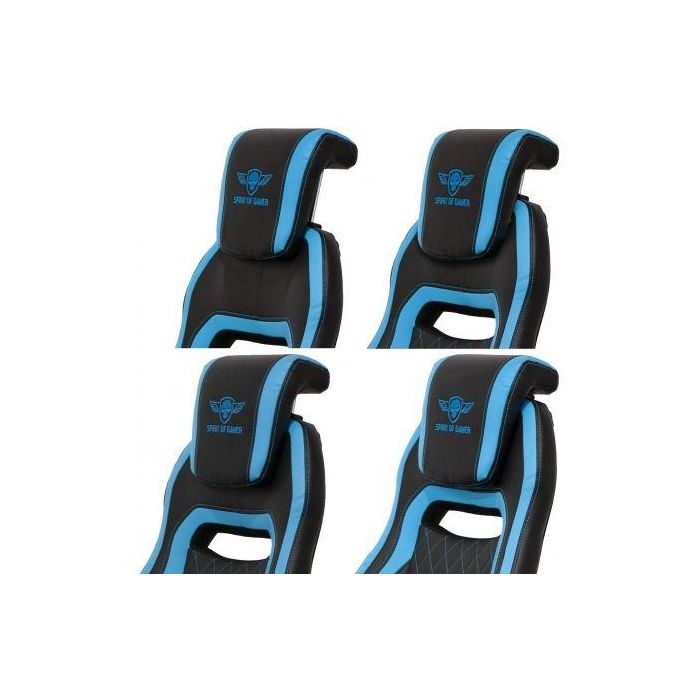 SILLA SPIRIT OF GAMER WILDCAT BLUE - MARCO MADERA - PISTON CLASE 3 - APOYABRAZOS ARTICULADOS - REPOSAPIES - 5 RUEDAS 360º - HASTA 120KG 2