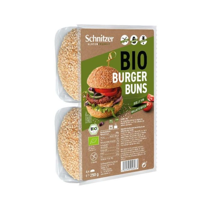 SCHNITZER Panecillo Hamburguesa Sin Gluten 4 unidades 62,5 g cada uno