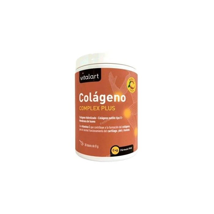 Vitalart Colageno Complex Plus 30 Sobres Limón con Colágeno Hidrolizado, Nativo Tipo II y Membrana de Huevo