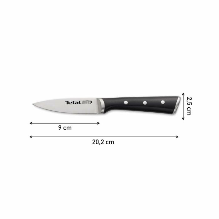 Cuchillo de Cocina Tefal K2320514 ICE FO Negro Acero Inoxidable 9 cm 3 Cuchillo de Cocina Tefal K2320514 ICE FO Negro Acero Inoxidable 9 cm 3