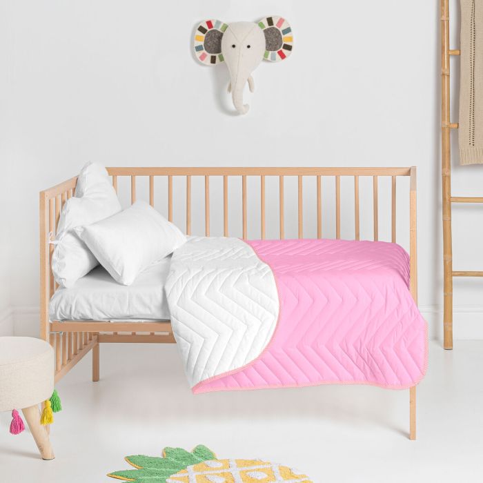 Colcha HappyFriday Basic Kids Arista Rosa 100 x 130 cm 4