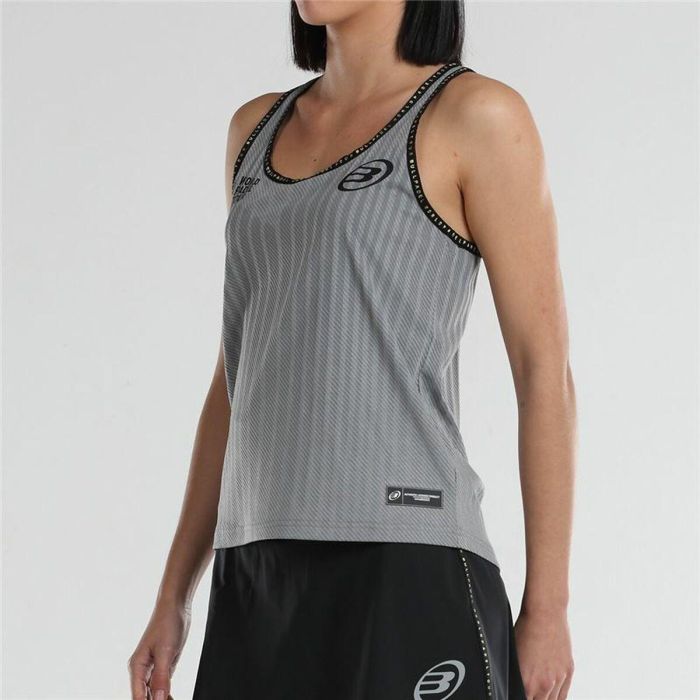 Camiseta de Tirantes Mujer Bullpadel Lugar Pádel Gris 2