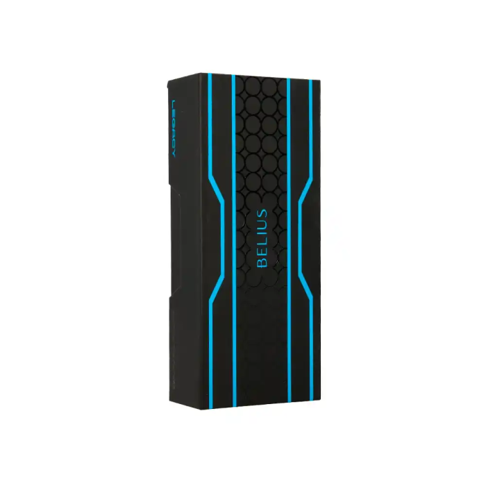 Belius Bolígrafo Legacy Aluminio Diseño Círculos Azul Cuerpo Negro Tinta Azul Caja Diseño 2