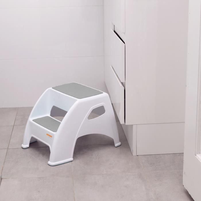 Taburete con escalera - DREAMBABY - Toddler & Me 2 Up - Antideslizante y texturizado - Hasta 145kg para pequeños y adultos - Gris 2 Taburete con escalera - DREAMBABY - Toddler & Me 2 Up - Antideslizante y texturizado - Hasta 145kg para pequeños y adultos - Gris 2