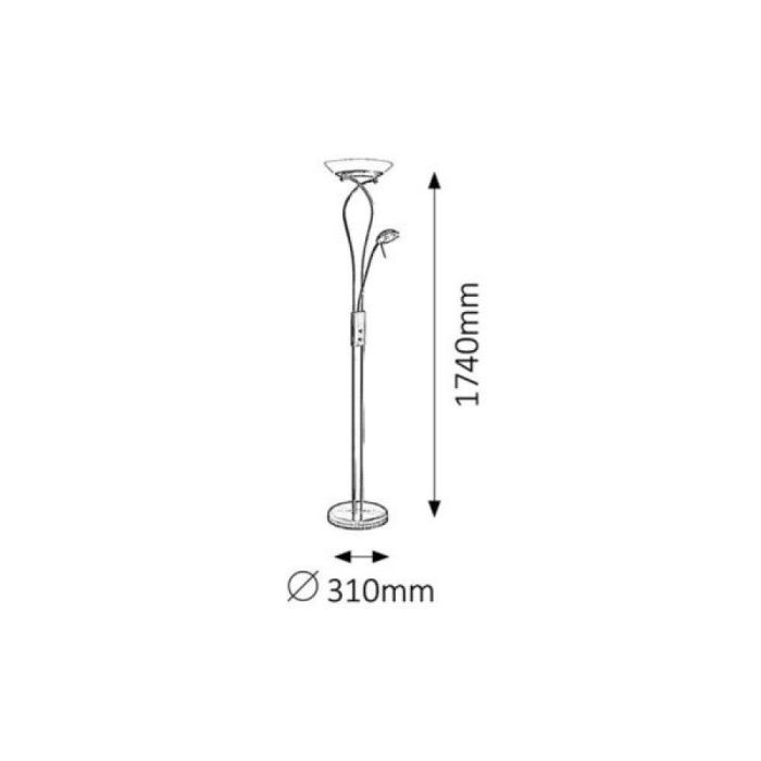Lámpara de Suelo RABALUX "Gamma" 1xR7s 4970Lm 4970Lm IP20 Regulable [RAB-4077] 4