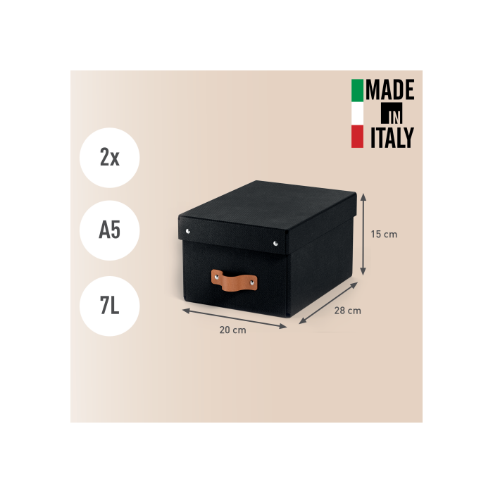 Pack 2 Cajas de Almacenamiento Cartón Pequeña Color Negro Leitz 61470095 2 Pack 2 Cajas de Almacenamiento Cartón Pequeña Color Negro Leitz 61470095 2
