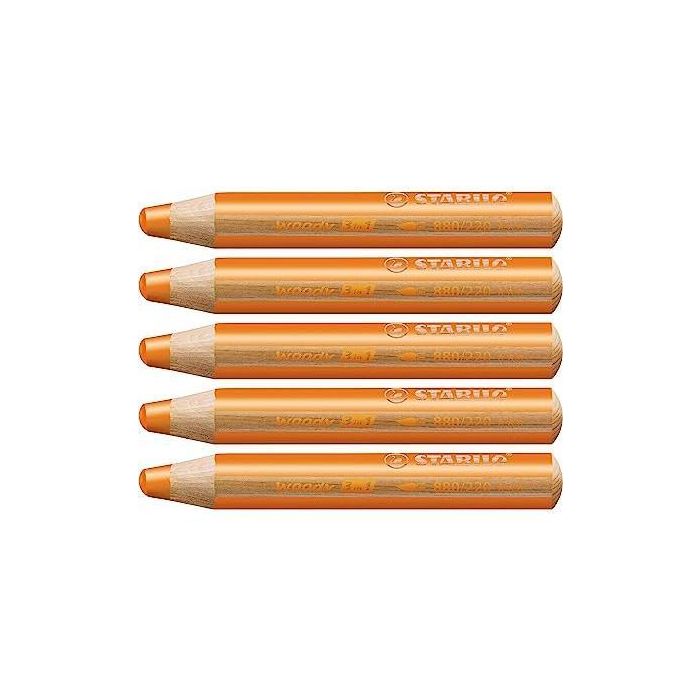 Stabilo Lápices De Colores Woody 3 En 1 Naranja Estuche 5 Ud Stabilo Lápices De Colores Woody 3 En 1 Naranja Estuche 5 Ud