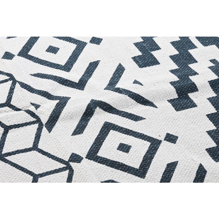 DKD Home Decor Alfombra Boho Negro Blanco Algodon Polyester 230 x 160 cm 2