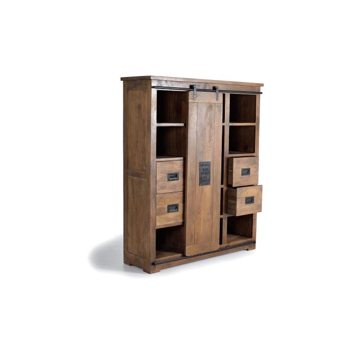 Giner Y Colomer Armario Industrial de Madera de Mango con 4 Cajones y Detalles Metálicos 3 Giner Y Colomer Armario Industrial de Madera de Mango con 4 Cajones y Detalles Metálicos 3