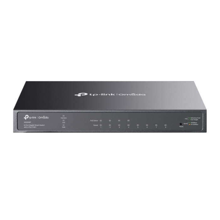TP-LINK JetStream 8-Port Gigabit Smart Switch with 4-Port PoE+ TP-LINK JetStream 8-Port Gigabit Smart Switch with 4-Port PoE+