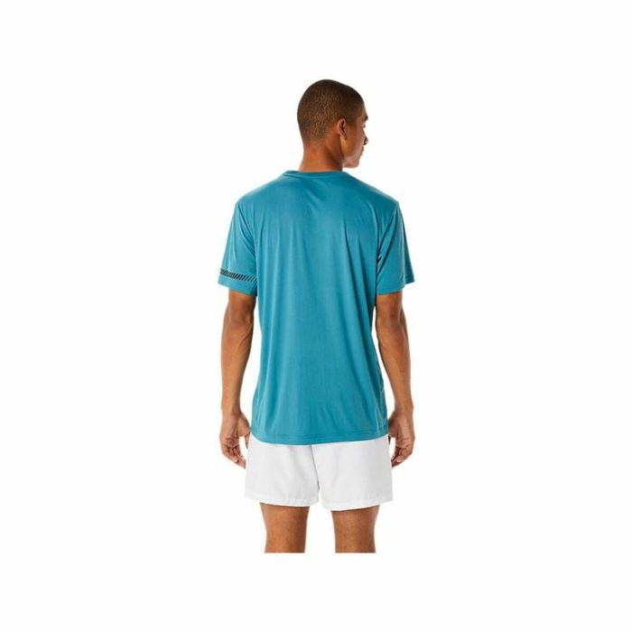 Camiseta de Manga Corta Hombre Asics Court Azul S 3 Camiseta de Manga Corta Hombre Asics Court Azul S 3