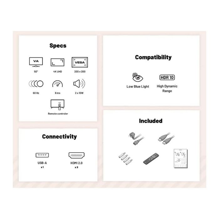 JAPANNEXT JN-IPS550UHD60F - Televisor 4K Ultra HD de 139,7 cm (55") LCD IPS, 3840 x 2160 Pixeles, 60Hz, HDR, HDMI 2.0, Altavoces 10W, Negro 10 JAPANNEXT JN-IPS550UHD60F - Televisor 4K Ultra HD de 139,7 cm (55") LCD IPS, 3840 x 2160 Pixeles, 60Hz, HDR, HDMI 2.0, Altavoces 10W, Negro 10