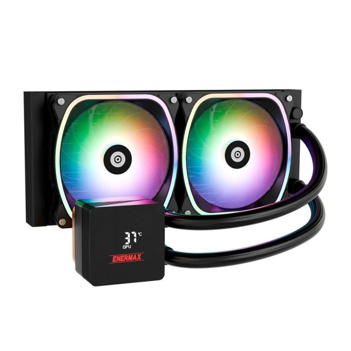 Enermax ELC-AQFS240-SQA Kit Refrigeración Líquida CPU Aquafusion II 240mm Gaming 2x12cm para Intel LGA 1851/1700/115x AMD AM5/AM4