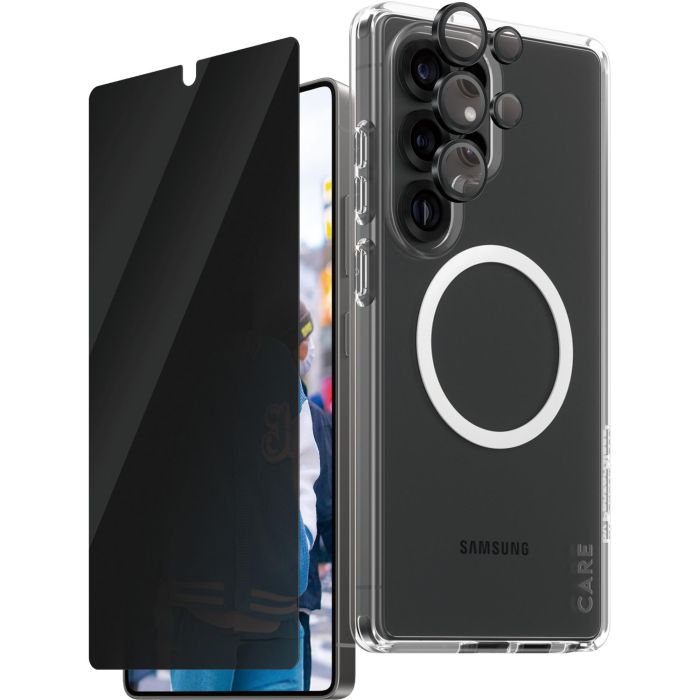 PanzerGlass CARE Flagship 3-in-1 Privacy Bundle para Samsung Galaxy S25 Ultra