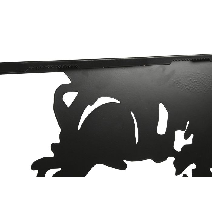 DKD Home Decor Set de 4 Decoraciones de Pared Moderno Negro Metal 40 x 2 x 60 cm 2