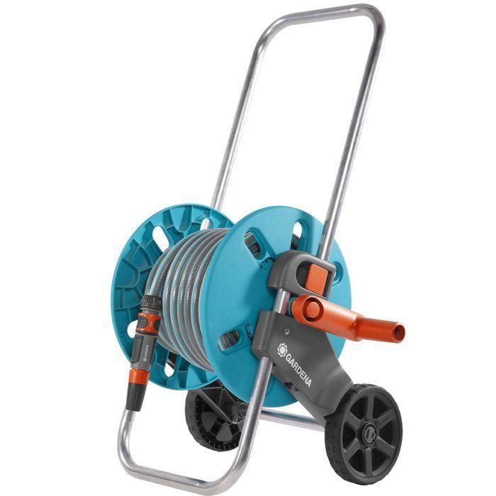 Enrollador de manguera GARDENA - aquaroll S - Equipado con manguera de 20 m - 18502-50 Enrollador de manguera GARDENA - aquaroll S - Equipado con manguera de 20 m - 18502-50