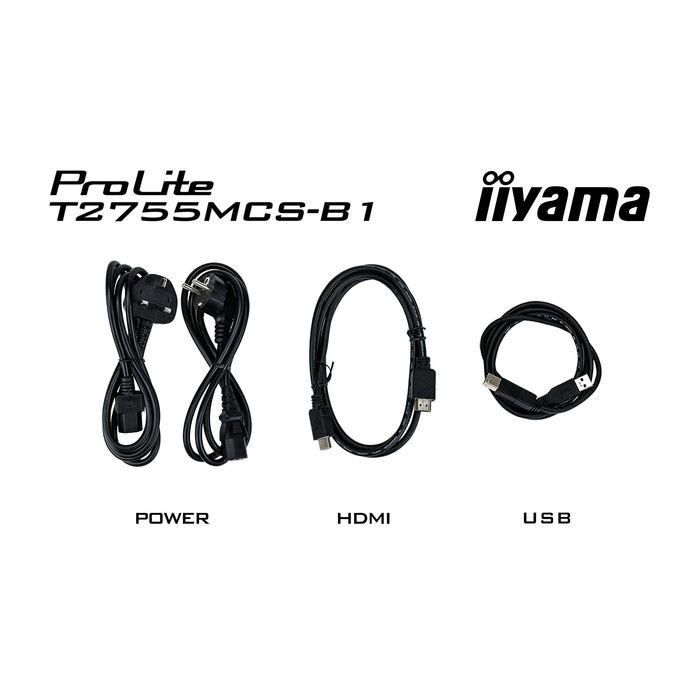 MONITOR IIYAMA 27" IPS BONDED PCAP 10P TOUCH, 1920X1080, FLAT BEZEL FREE GLASS FRONT, HDMI, DISPLAYPORT, 360CD/M², USB HUB 2X 3.2, SPEAKERS, BUILT-IN WEBCAM & MICROPHONE, BOOKSTAND (T2755MSC-B1) 14 MONITOR IIYAMA 27" IPS BONDED PCAP 10P TOUCH, 1920X1080, FLAT BEZEL FREE GLASS FRONT, HDMI, DISPLAYPORT, 360CD/M², USB HUB 2X 3.2, SPEAKERS, BUILT-IN WEBCAM & MICROPHONE, BOOKSTAND (T2755MSC-B1) 14