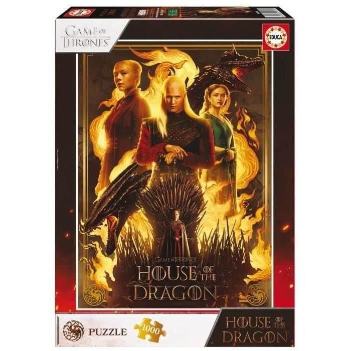 Puzzle - Educa - House of the Dragon - 1000 piezas 2 Puzzle - Educa - House of the Dragon - 1000 piezas 2
