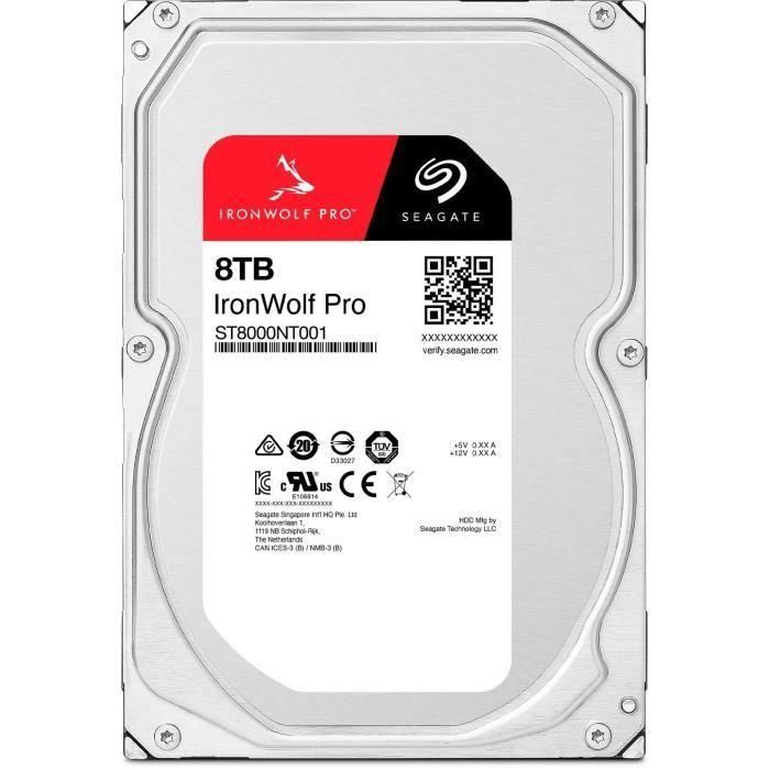 Seagate Ironwolf Pro 8Tb Internal Hard Drive 7200Rpm 256Mb 3.5" Serial Ata Iii ST8000NT001 1