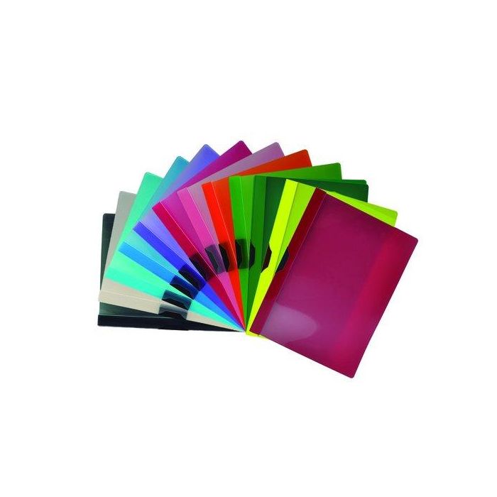 Dosier Clip Office Box Pp Clip-It Colorline A4 Pinza Plastico 30H Expositor De 48