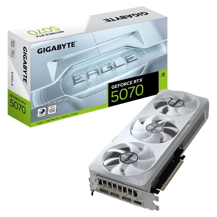 Gigabyte 9VN5070EOI-00-G10 Tarjeta Gráfica GeForce RTX 5070 EAGLE OC ICE SFF 12GB GDDR7 WINDFORCE 0 Gigabyte 9VN5070EOI-00-G10 Tarjeta Gráfica GeForce RTX 5070 EAGLE OC ICE SFF 12GB GDDR7 WINDFORCE 0