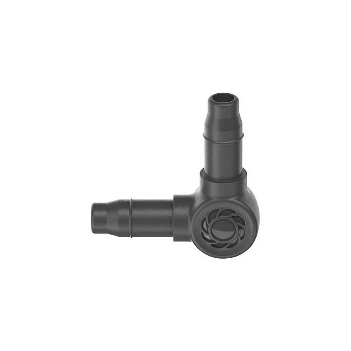 Gardena MDS L-Stück Conector de Unión en L para Riego por Goteo, 4.6 mm (3/16"), Macho/Macho, Negro, Paquete de 10 Unidades 1