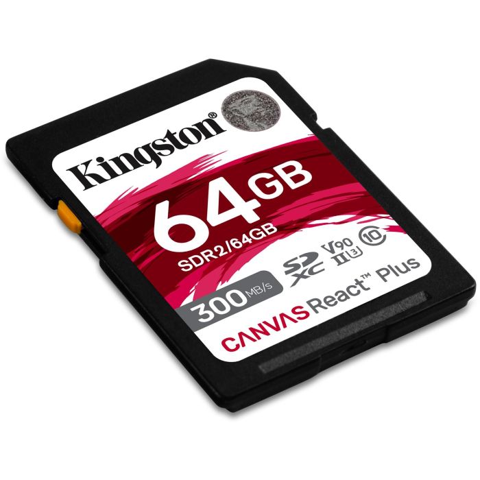 Tarjeta de Memoria Micro SD con Adaptador Kingston SDR2/64GB 64 GB 8K Ultra HD SDXC UHS-II 1