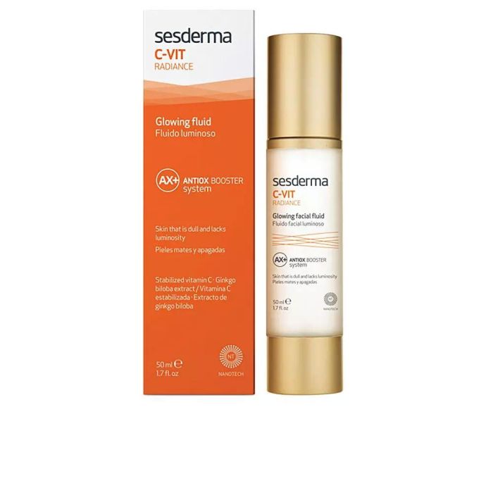 Sesderma C-VIT Radiance Fluido Luminoso 50 ml - Tratamiento Facial Antioxidante Efecto Flash