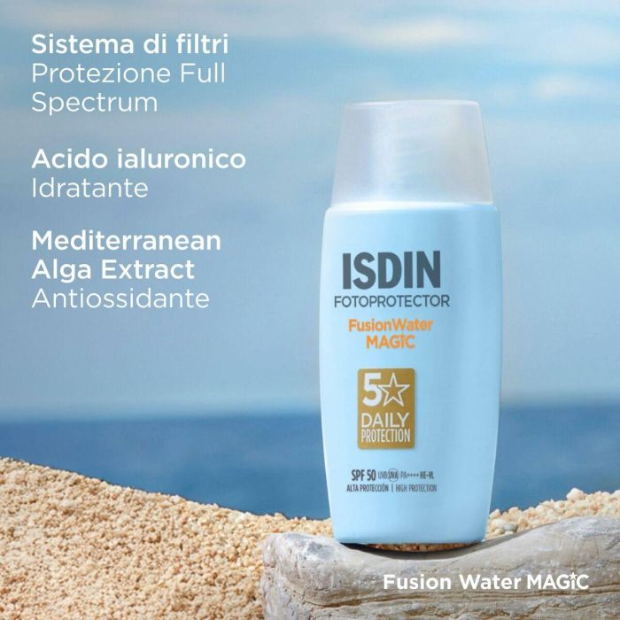 Isdin Fotoprotector Facial Fusion Water Magic SPF50 50 ml - Protector Solar de Fase Acuosa, Ultraligero y de Absorción Inmediata 3 Isdin Fotoprotector Facial Fusion Water Magic SPF50 50 ml - Protector Solar de Fase Acuosa, Ultraligero y de Absorción Inmediata 3