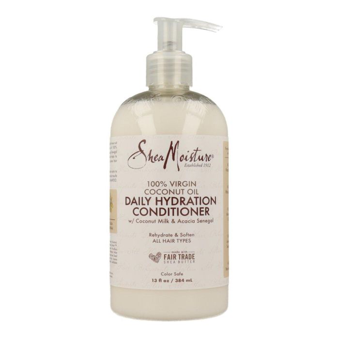 Shea Moisture Acondicionador Hidratación Diaria 100% Aceite de Coco Virgen 384ml, Suaviza y Reduce Encrespamiento