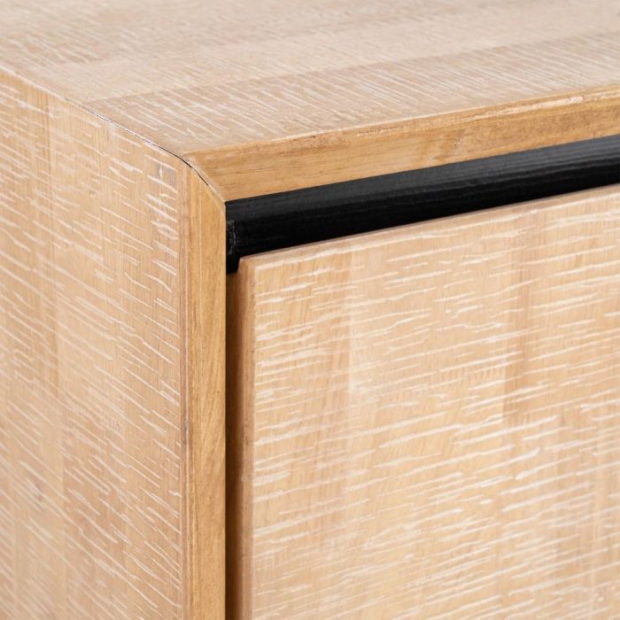 Aparador Natural-Negro Madera-Metal 200 X 40 X 86,50 cm