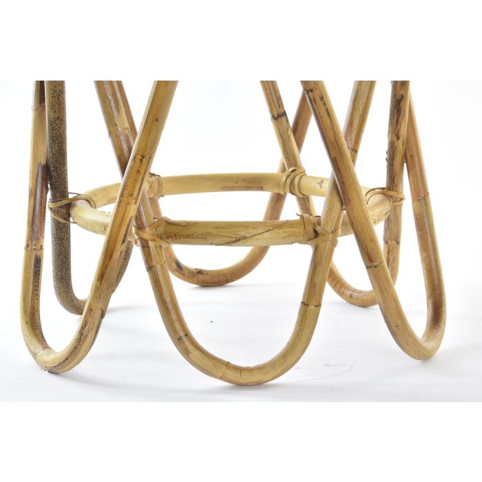 DKD Home Decor Mesita Auxiliar Tropical Handi Marron Ratan 38 x 38 x 41.7 cm 1