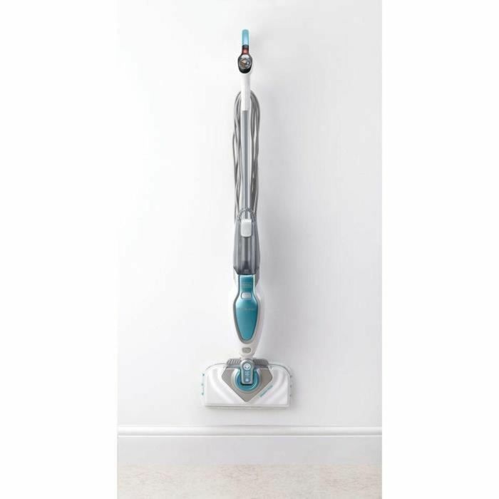 BLACK+DECKER FSM1630-QS Limpiador a vapor escoba Deluxe 1600W, depósito 460ml, calentamiento 15s, autonomía 19min, Blanco 1