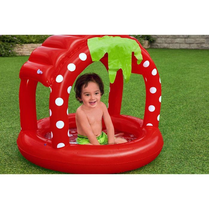 Bestway Piscina Hinchable Infantil con Techo Suelo Acolchado 91x91x91 cm +2 Años Jardin 52387 11