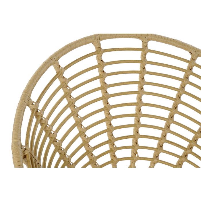 DKD Home Decor Silla Terraza y Jardín Marrón Blanco Ratán Sintético Metal 64 x 78 x 72 cm (2 Unidades) 2