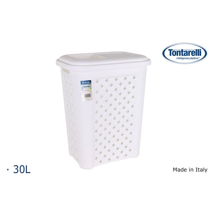 Papelera de baño 30L apertura lateral blanca Arianna - Tontarelli (6 Unidades) Papelera de baño 30L apertura lateral blanca Arianna - Tontarelli (6 Unidades)