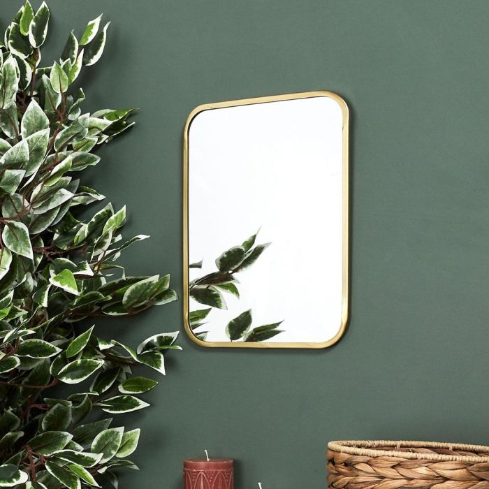 Home Deco Factory Espejo Rectangular Dorado 34x25 cm 2