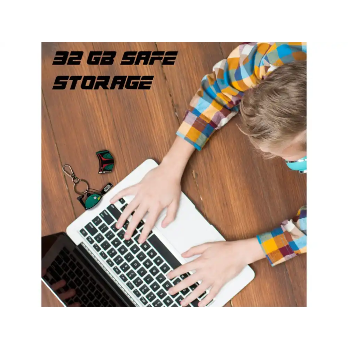 Wondee Llavero USB Boba Fett 32GB Memoria Flash con Adaptador USB C 3