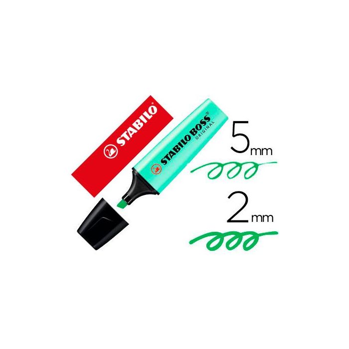 Rotulador Stabilo Boss Pastel Fluorescente 70 Pizca De Menta 10 unidades