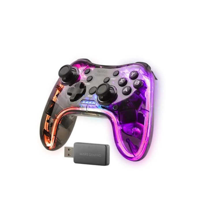 Mars Gaming MGP-24 Gamepad Inalámbrico 2.4GPRO RGB Translúcido Vibración Háptica Dual Multiplataforma PC PS3 PS4 XBOX 1 Mars Gaming MGP-24 Gamepad Inalámbrico 2.4GPRO RGB Translúcido Vibración Háptica Dual Multiplataforma PC PS3 PS4 XBOX 1