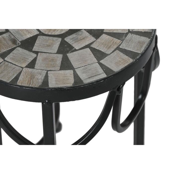 Mesita Auxiliar Terraza Y Jardin DKD Home Decor Multicolor Negro 30 x 69 x 30 cm Set de 3 2 Mesita Auxiliar Terraza Y Jardin DKD Home Decor Multicolor Negro 30 x 69 x 30 cm Set de 3 2