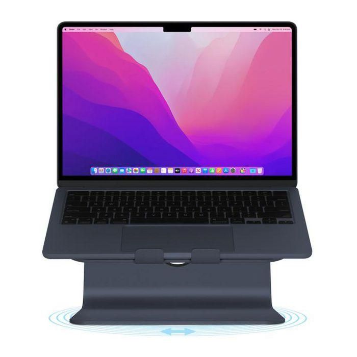 Rain Design mStand 360 Soporte para Portátil Ergonómico Base Giratoria 360° Aluminio Ventilación Midnight 1