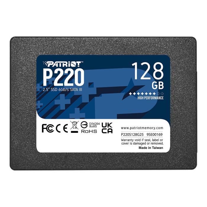 Patriot P220 SSD 128 GB SATA III 6 Gb/s 2,5" Schwarz 0 Patriot P220 SSD 128 GB SATA III 6 Gb/s 2,5" Schwarz 0