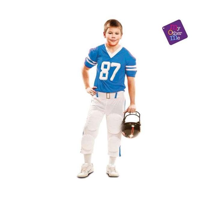 Disfraz jugador rugby azul talla 10-12 años 4 Disfraz jugador rugby azul talla 10-12 años 4