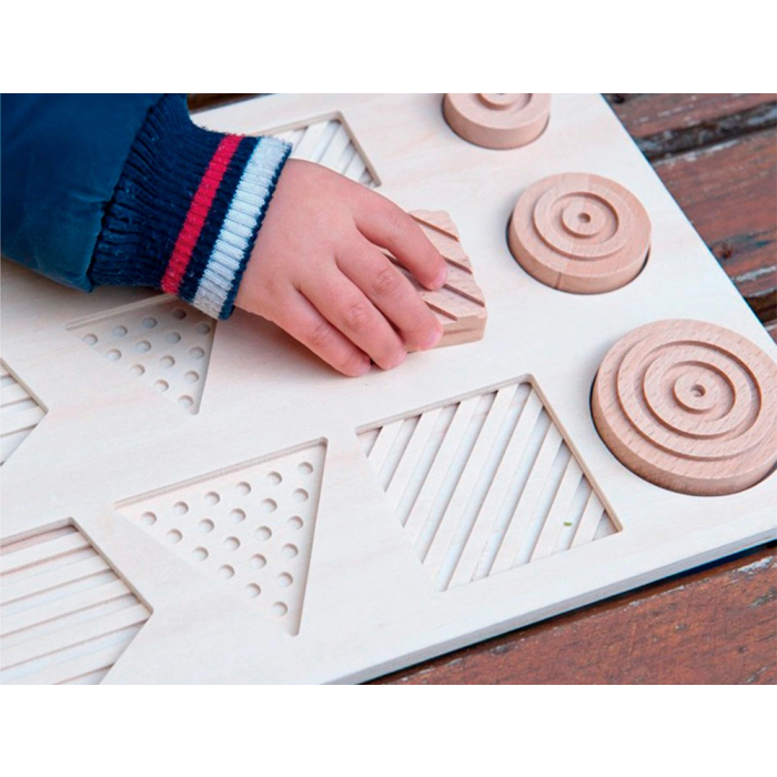 Andreutoys Juego Didactico Formas Geosensoriales Madera 12 Piezas Encaje Sensorial 4